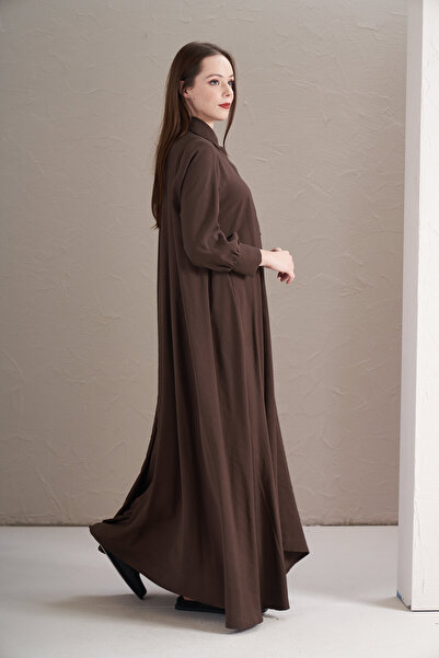Mevra Extra Casual Modal Dress - a Pleat Dark Brown