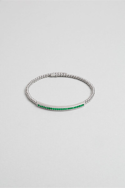 So CHIC... Görkemli Renkler 18 Ayar Beyaz Altın Kaplama Gümüş Kelepçe Bileklik