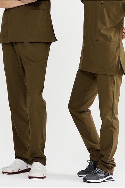 Çatı Medikal Ultralycra Basic - Pantaloni chirurgicali Doctor Nurse Scrubs unici din Lycra (UNISEX), kaki