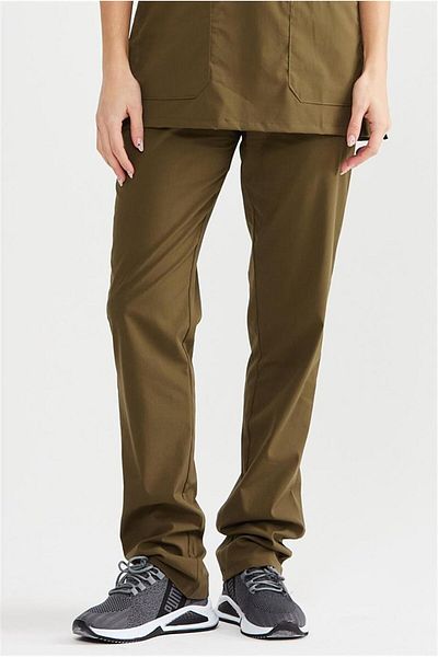 Çatı Medikal Ultralycra Basic - Pantaloni chirurgicali Doctor Nurse Scrubs unici din Lycra (UNISEX), kaki