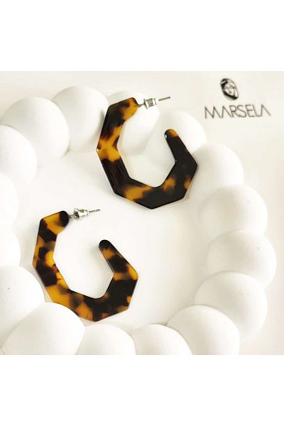 Ebijuteri Leopard Pattern Acrylic Earrings