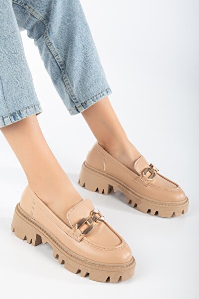 Hayalimdeki Ayakkabı Γυναικεία παπούτσια FONTO Nude Skin Oxford