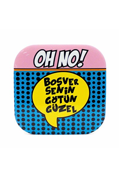 PALTO TASARIM فارغة حمارك جميلة! قاعدة أكواب ذات سطح لامع - قاعدة أكواب مطبوع...