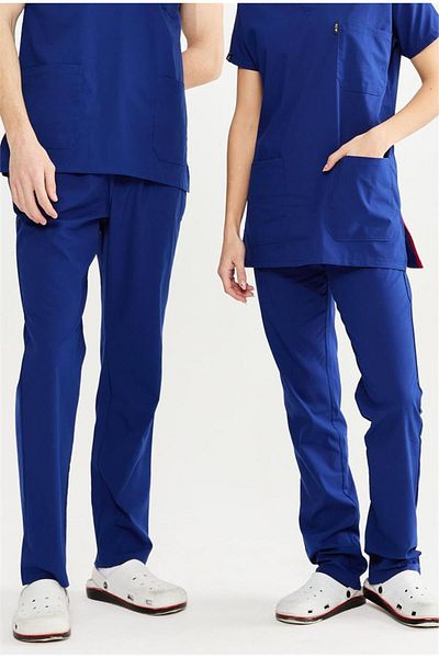 Çatı Medikal Ultralycra Basic - Pantaloni chirurgicali din Lycra pentru medici și asistente (UNISEX), Saks