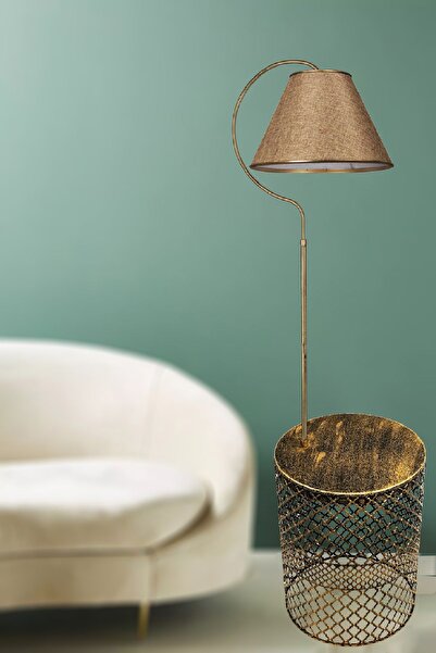 woodhub Güven Avize Lambader Karen Sehpalı Elips Siyah Sarı Patine (GOLD ÇEMB...