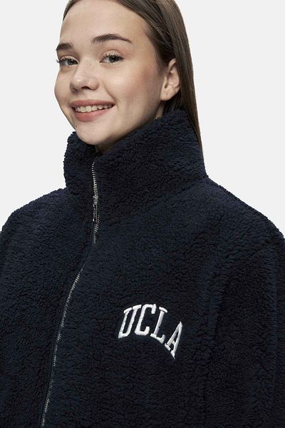 UCLA Yuna Navy Blue Fleece Standard Fit Women's Jacket