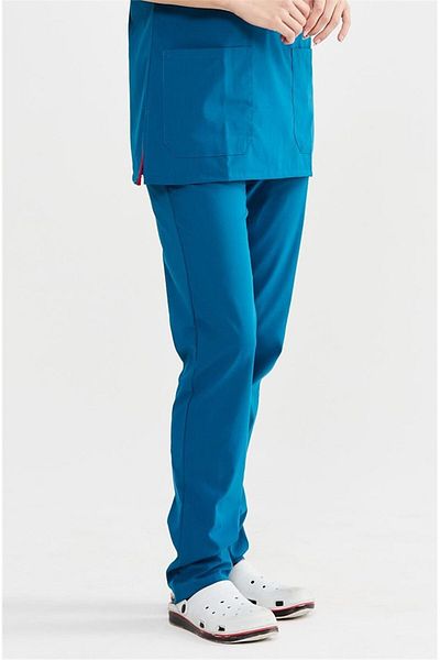 Çatı Medikal Ultralycra Basic - Tricou chirurgical cu fund unic din Lycra Doctor Nurse Scrubs (UNISEX), albastru petrol