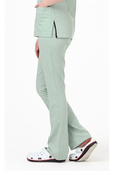 Çatı Medikal Spaniard Ultralycra - Scrubs Lycra Doctor Nurse (FEMEI), Tricou chirurgical cu un singur fund verde apă