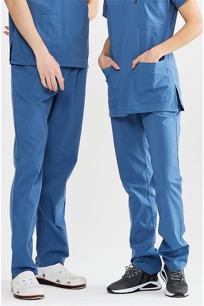 Çatı Medikal Ultralycra Basic - Pantaloni chirurgicali Doctor Nurse Scrubs din Lycra (UNISEX), Indigo