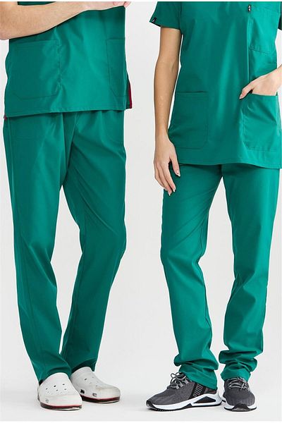 Çatı Medikal UltraLycra Basic - Lycra Doctor Nurse Scrubs Χειρουργική φανέλα μονής βάσης (UNISEX), χειρουργική πράσινη