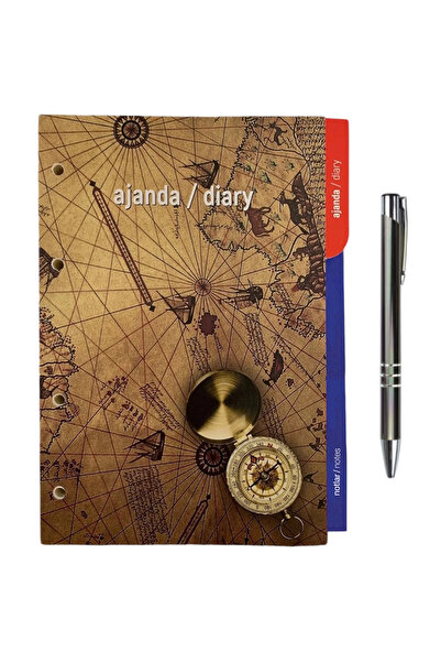 ORANLI PROMOSYON 2026 Organizer Ajanda içi Organizer Yedeği 15x21cm A5 Boyunta Seperatörlü Çizgili KALEM HEDİYELİ!!!