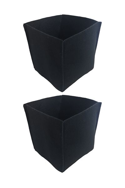 Balkan Room 2 Pieces Black Felt Box Multi-Purpose Organizer In-Cabinet Organizer 30X30X30