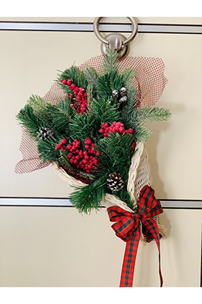 Mady Aksesuar Buchet de Crăciun din ratan de design Buchet de Anul Nou Orname...