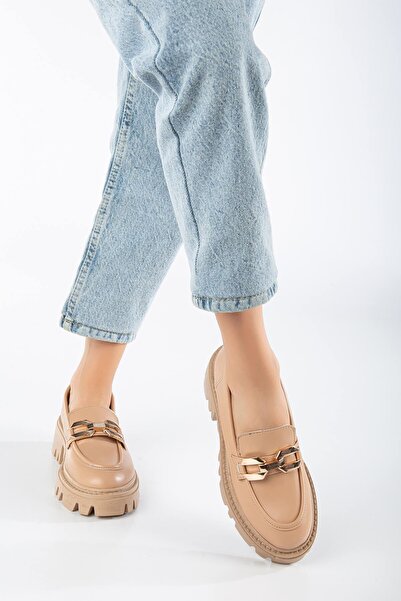 Hayalimdeki Ayakkabı Γυναικεία παπούτσια FONTO Nude Skin Oxford