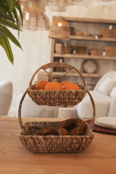 Koza Home حامل عرض مربع من طبقتين من صفير الماء من Meander 5120