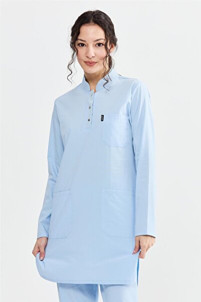 Çatı Medikal UltraLycra Modest - قميص علوي واحد من الليكرا للطبيب والممرضة، أ...