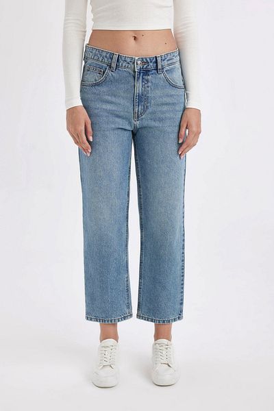DeFacto Boyfriend-Jeans mit hoher Taille und Knöchellänge