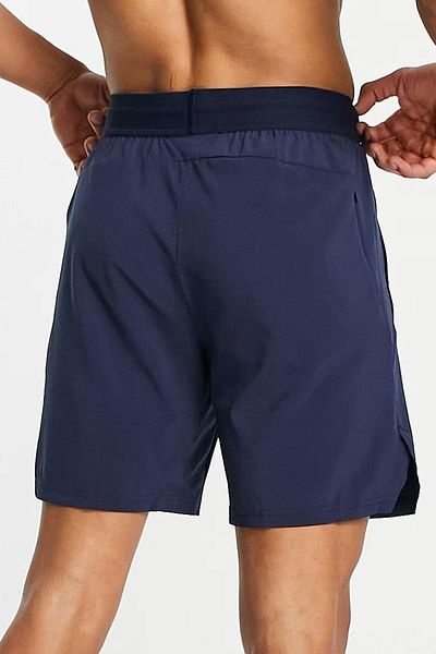 Nike Ανδρικό σορτς προπόνησης με φερμουάρ Pro Dri Fit Flex Vent Max 8 ιντσών Navy Blue