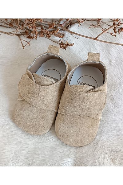 Hodore Suede Mink Genuine Leather Velcro Baby Shoes