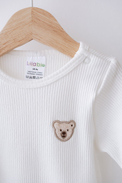 Lilabio 100% Cotton Long Sleeve Baby Jumpsuit with Snaps at the Bottom