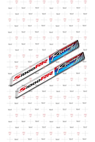 Redline Grafik BMW Motorrad racing beyaz S1000RR 3D sticker