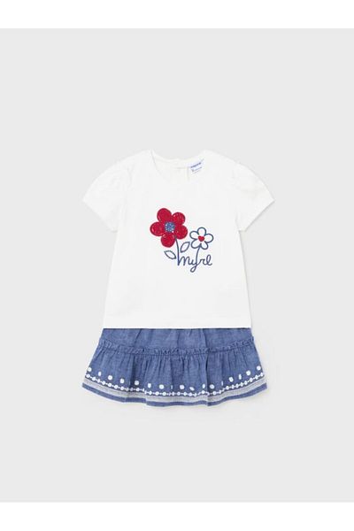 MAYORAL Denim Skirt for Baby Girl Set of 2 - 1736