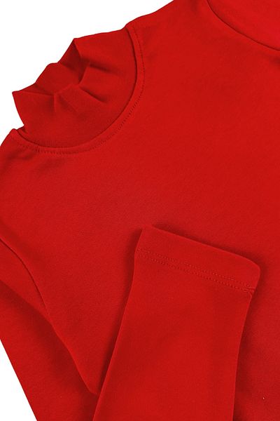 difa kids Girls Boys Unisex Children's Red Color Seasonal Winter Half Throat Long Sleeve Badi