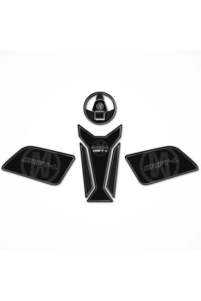 Redline Grafik Mondial Drift L Tank Pad Set Siyah-gümüş tasarım