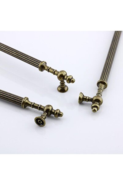 Badem10 Kader Eskitme Antik Sarı Metal 128 Mm - 12.8 Cm Mobilya Mutfak Çekmece Dolabı Dolap Kulpu Kulbu