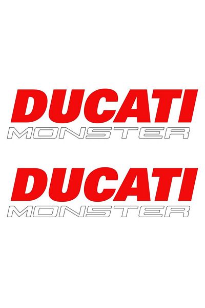 Redline Grafik Ducati Monster 2 Pieces Sticker Set Red