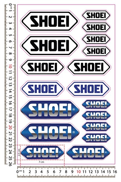 Redline Grafik SHOEI KASK Sticker Set