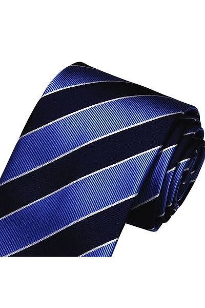 Eyida Striped microfiber Jacquard Woven Tie - Handmade BOU007