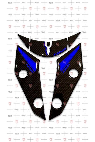 Redline Grafik Yamaha NMax Ön Çamurluk Koruma Pad Karbon Desen Siyah Lacivert