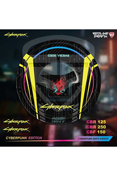 Redline Grafik Cyberpunk Depo Kapak Pad Cbr 125-250--cbf Özel Seri Special Ed...