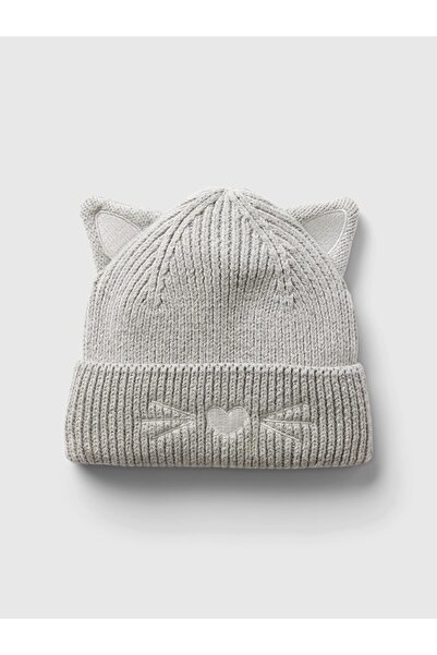 GAP Bebek Gri Kedi Desenli Bere