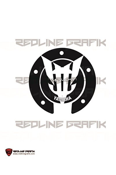 Redline Grafik Redlinegrafik MT-07 Uyumlu Beyaz Depo Kapak Pad Sticker
