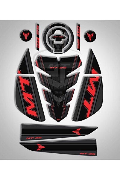 Redline Grafik Redlinegrafik MT 25 Uyumlu 2020-2021 5'Li FULL SET KIRMIZI