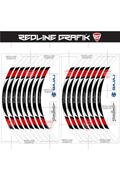 Redline Grafik Pulsar Kırmızı Jant Şeridi