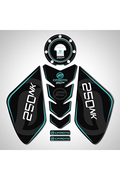 Redline Grafik Cf moto 250 NK Siyah Mavi Full Tank Pad Set