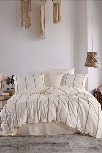 Macas Home Apollo Vintage Double Duvet Cover Set - 100% Cotton, Washable Thread, Paint - 200*220 Apllckt