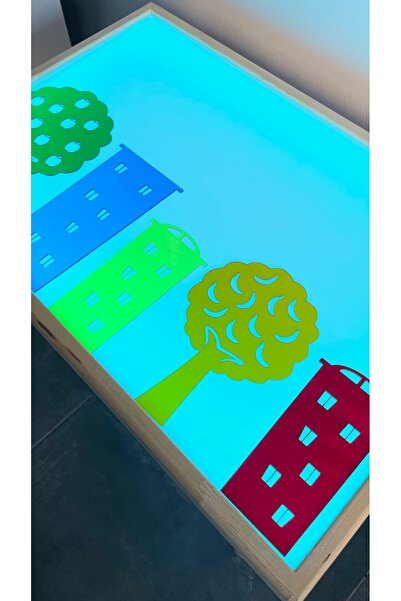 BİLMİŞ ÇOCUK Montessori Işıklı Etkinlik Ve Oyun Çocuk Masa (AYAKSIZ) 1 Yaş 16...