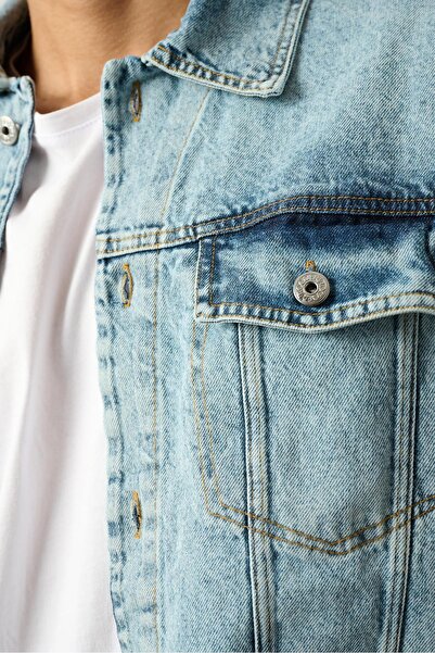 Rocqerx R-2457 Φούστα με διπλή τσέπη Μπουφάν τζιν που πλένεται βρώμικο