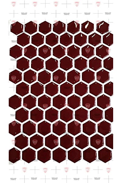 Redline Grafik Bal Petek 3D Sticker 70 Parça Bordo Yan Pad