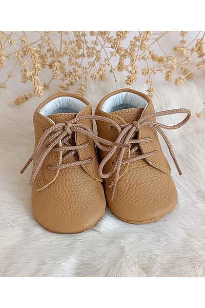 Hodore Camel Genuine Leather Baby Boots