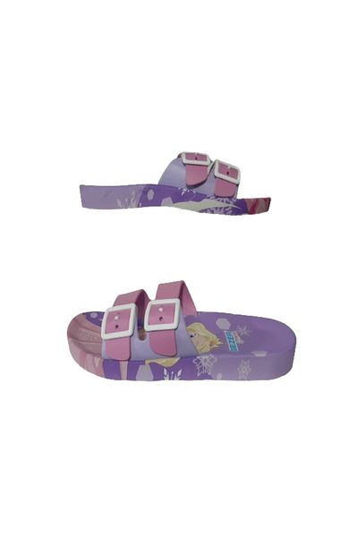 GEZER Girl's Purple-Lilac-Pink Double Buckle Non-Slip Sole Daily Slippers Gzrr101-99