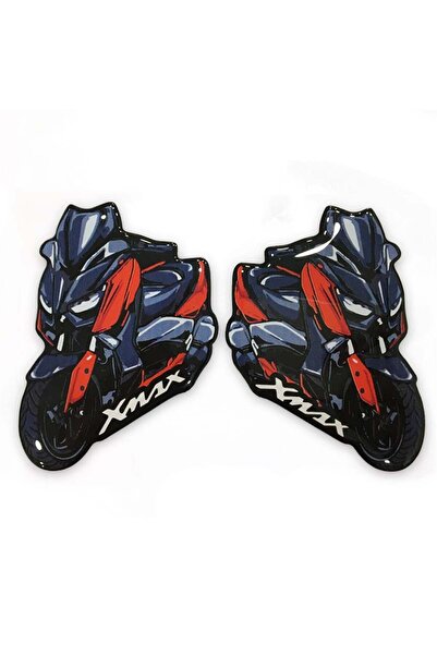 Redline Grafik 2'li Xmax 3D Damla Sticker Kırmızı