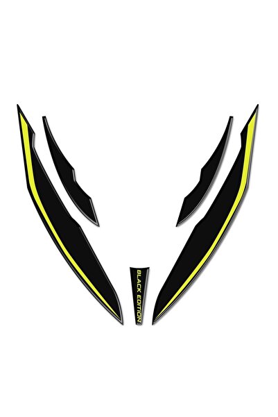 Redline Grafik Mondial Drift L Far üstü Kafa Grenaj Sticker Set Siyah-Neon Sa...