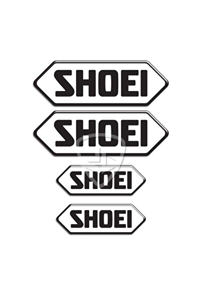 Redline Grafik Shoei 4'lü 3D Sticker Set