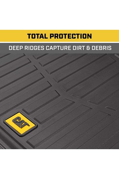 Cat سجادة أرضية مطاطية عالمية مناسبة للسيارة من ToughRide مقاس 53 × 36.25 بوصة
