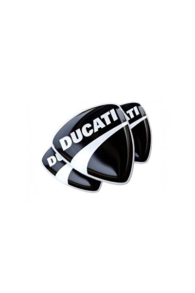 Redline Grafik Siyah Ducati 3D Sticker 2 Adet